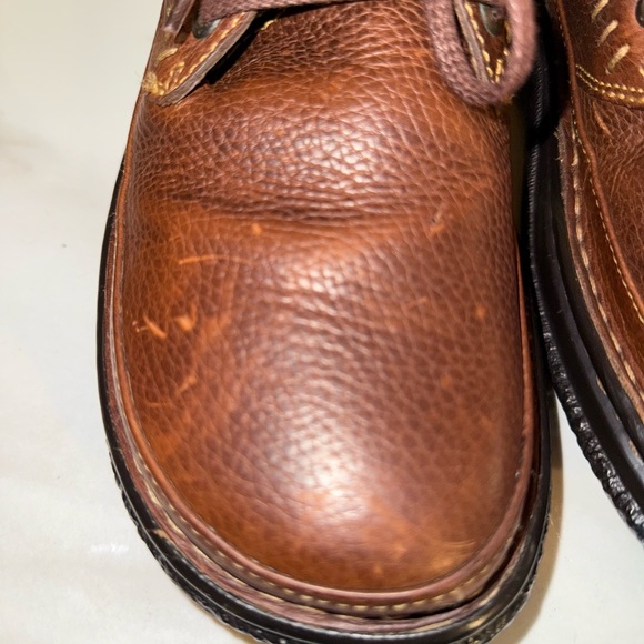 Born Brown Full Grain Leather Oxfords with Vintage Stitching Size M8 - Picture 9 of 11